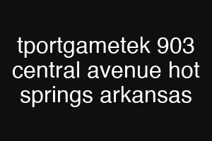 tportgametek 903 central avenue hot springs arkansas